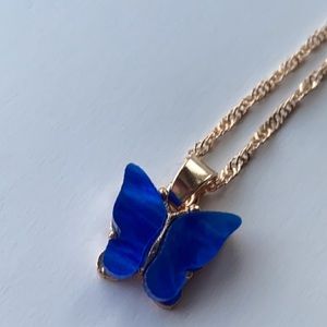 Charm Butterfly Necklace (Blue)! 🦋